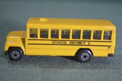 Игрушка машинка модель "Matchbox School Bus Школьный автобус". Китай. 1985 год. #M1