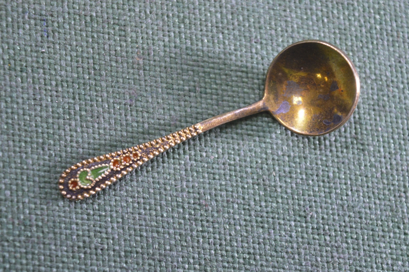 Купить Ложка, ложечка серебряная для соли. Серебро 875 проба, позолота ...