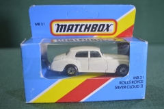 Игрушка машинка модель "Rolls Royce Silver Cloud". Matchbox. Макао. 1985 год.