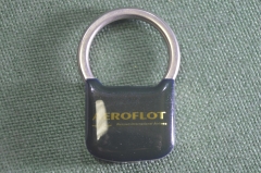 Брелок для ключей "Аэрофлот Замок". Тяжелый металл. Авиация. 1990е.