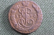 Монета 1 копейка 1790 года, ЕМ. Медь. Екатерина II, Российская Империя. Монета 1 копейка 1790 года, ЕМ. Медь. Екатерина II, Российская Империя.