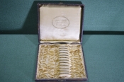 Коробка, футляр для столовых приборов на 12 предметов. Georg Rodei. Silberwaren. Piauen. 