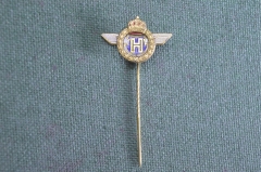 Знак значок "Horex". Мотоцикл. Мотоциклист. Мото. Тяжелый металл. Горячая эмаль. Германия. 1950е.