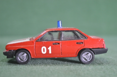 Модель, автомобиль пожарный, ВАЗ 21099. Лада. Масштаб 1:43. Made in Rissia.
