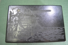 Коробка шкатулка "Матрос моряк". Завод Карболит. Клеймо. ВМФ СССР. 1950е.