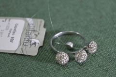 Кольцо серебряное "Сваровски Swarovski". Серебро 925 проба. Новое с биркой #3