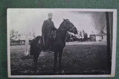 Фотография старинная "Мужчина на коне, Павел Евгеньевич Клявезам". 1934 год. #S3