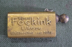 Зажигалка старинная. Вечная спичка. ПМВ. Реклама алкоголя. Клеймо. Начало 20го века. Европа. 