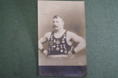 Фотография, фотокарточка "Иван Заикин, русский борец". Издание А.И. Центер, С-Петербург. Чистая. #S3