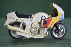 Игрушка "Мотоцикл BMW К 100". Реклама Dunlop Sanyo Kodak. Пластмасса. Винтаж периода СССР.