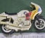 Игрушка "Мотоцикл BMW К 100". Реклама Dunlop Sanyo Kodak. Пластмасса. Винтаж периода СССР.