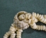 Ожерелье, колье костяное. Тройное. Кость, ручная работа. Длина 56 см.