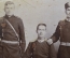 Фотография старинная "Трое мужчин в форме, военные". Фот. Рудомина, Двинск. #O7