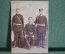 Фотография старинная "Трое мужчин в форме, военные". Фот. Рудомина, Двинск. #O7