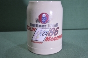 Кружка пивная керамическая, на 0,5 л. Берлинский марафон 1986 года. Германия. 