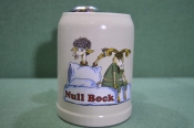 Кружка керамическая пивная, со звонком. Юмор, Null Bock. Керамика, Германия. Звонок рабочий.