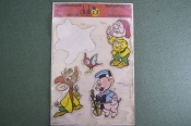 Наклейки, персонажи Уолт Дисней. Walt Disney Productions. Четыре из пяти. #K6