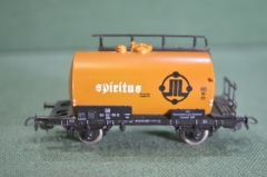 Игрушка Цистерна вагон "Spiritus". Спирт. HO. 1:87. Железная дорога. PIKO. Германия. ГДР.