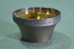 Солонка серебряная "Модерн". Серебро 916 проба. Позолота. Прибалтика. СССР. #U