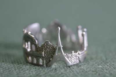 Кольцо женское "Париж Достопримечательности". Серебро 925 проба. Винтаж.