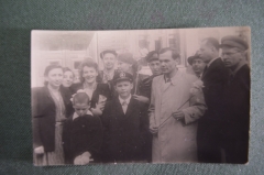 Фотография групповая "ЦК Профсоюза Речников". Фуражки. Водный транспорт. СССР. 1949 год.