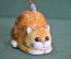 Игрушка елочная "Рыжий ленивый кот и мышка". Кошка, мышь. Керамика, майолика, ручная роспись. #3