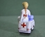 Игрушка елочная "Медсестра, скорая помощь". Врач, доктор. Керамика, майолика, ручная роспись. #1