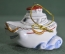 Игрушка елочная "Катер, катерок, кораблик". Моряк, буксир. Керамика, майолика, ручная роспись. #2