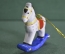Игрушка елочная "Лошадка качалка". Конь, лошадь. Керамика, майолика, ручная роспись. #2