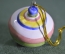 Игрушка елочная "Юла, детская игрушка". Керамика, майолика, ручная роспись. #2