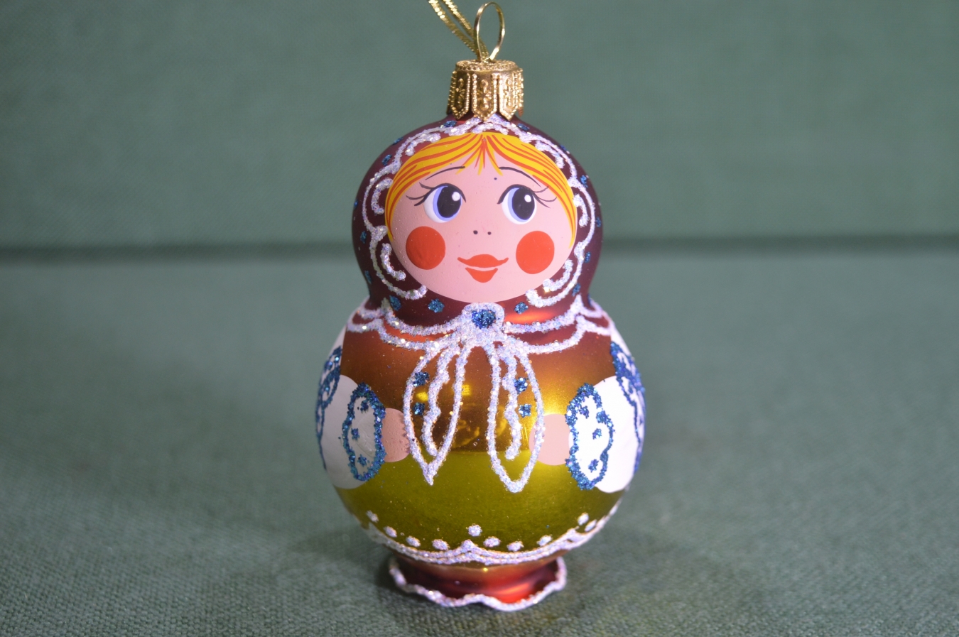 Купить Елочная игрушка из стекла "Фигурка Матрешка". Стекло. Клин ...