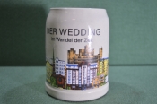 Кружка пивная керамическая на 0,5 л. Der Wedding. Schultheiss. Город. Керамика, Германия. #1
