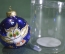 Елочная игрушка из стекла, шар "Лесной", синий. Стекло. Клинское объединение "Елочка".