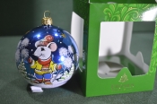 Елочная игрушка из стекла, шар Елочная игрушка из стекла, шар