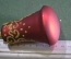 Елочная игрушка из стекла, колокольчик "Вуаль", красный. Стекло. Клинское объединение "Елочка".