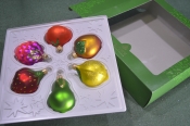 Елочные игрушки из стекла, набор 