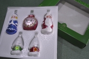 Елочные игрушки из стекла, набор 