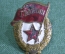 Знак, значок "Гвардия". Тяжелый металл, эмали. Армия. З-д Победа, СССР. Дефекты эмали.