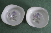 Мисочки, блюдечки фарфоровые, парные. Фарфор, Польша.