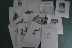 Набор "Книжные знаки Кравцова". Книжный знак, экслибрис. Изд-во "Книга", Москва, 1968 год. #K13