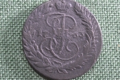 Монета 2 копейки 1763 года, ММ. Медь. Екатерина II. Российская Империя.