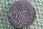 Монета 2 копейки 175* года. Медь, перечекан из Облачника. Елизавета. Российская Империя.