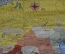 Карта литографированная "Фронты Второй Мировой Войны". Отпечатано в Канаде. 1940е. 