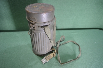 Газбак короткий, бачок противогазный "Ауэр".Общевойсковой Luftschutz. 1938 год. AUER, Германия.