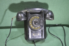 Телефон аппарат настенный. Карболит. Клеймо звезда. СССР. 1964 год. #X2
