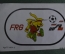 Наклейка "Футбол Заяц футболист". ФРГ. Германия. Футбол. UEFA 1988. Сделано в СССР.