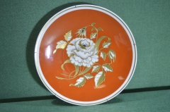 Тарелка фарфоровая настенная "Цветок". Фарфор. Schaubach Kunst. Германия. 1950е.
