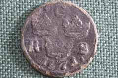 Монета 1/6 эре 1671 года (SM), Швеция. Карл XI, чекан Авеста