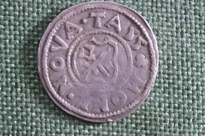 Монета Ливонский дерптский фердинг, Ливония 1552 - 1568 гг. Божьей милостью Эрик повелитель Таллина