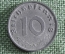Монета 10 рейхспфеннигов 1940 года, буква A. Пфеннинг, 3 Рейх, Германия.